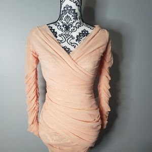 Chiffon bodycon mini dress